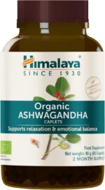 Himalaya Organic Ashwagandha, 60 Day Supply, Herbal Supplement for Stress Relief, Energy Support, Occasional Sleeplessness, Organic, Non-GMO, Vegan, Gluten Free, 670 mg, 60 Caplets - Image 4