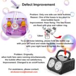 SHCKE Automatic Bubble Machine Upgrade Bubble Blower with 2 Fans, 20000+ Bubbles Per Minute Bubbles for Kids Portable Bubble Maker Operated by USB or Batteries for Outdoor Wedding Birthday Easter - Image 9