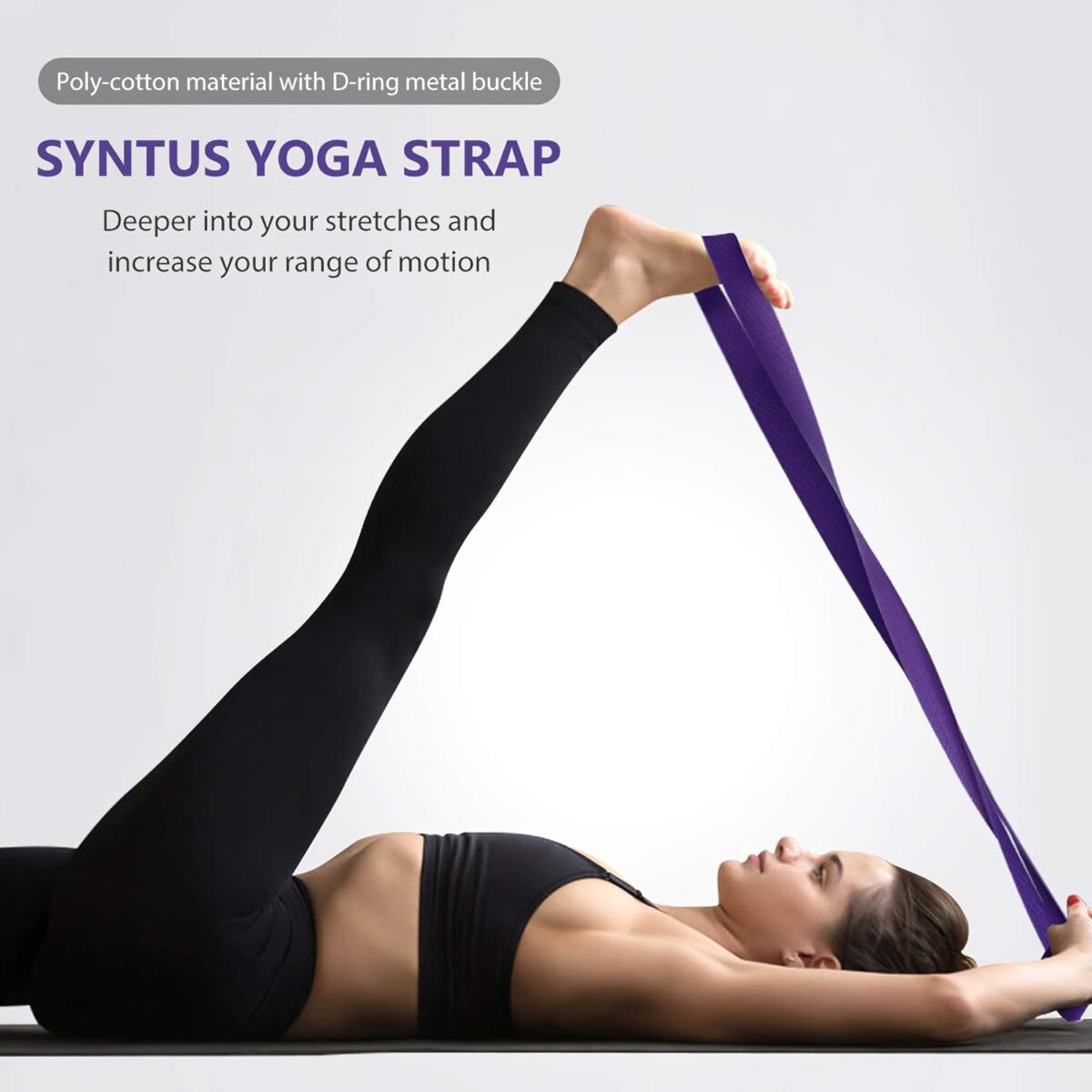 Syntus Yoga Block and Yoga Strap Set, 2 Soft Non-Slip Yoga Blocks 9×6×4 inches, 8FT Metal D-Ring Strap for Yoga, General Fitness, Pilates, Stretching and Toning - Image 7