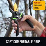 GROWIT 8.5" Titanium Bypass Pruning Shears (T13) - Razor Sharp Premium Garden Shears Clippers Pruners - Heavy Duty Garden Scissors - Rust Resistant Blade - Image 4