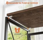 Coavas Small Folding Desk 31.5 inch Foldable Computer Desks, Spaces Saving Writing Table for Bedroom, Home Office, Dorm, Apartment, Kids, Adults, Brown - Image 5