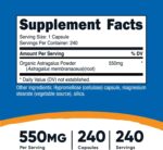 Nutricost Astragalus Capsules 550mg, 240 Vegetarian Capsules - Non-GMO and Gluten Free - Image 2