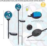 VCUTEKA Solar Lights Outdoor Decorative - Mosaic Solar Garden Light Waterpoof LED Pathway Stake Light for Landscape Lawn Patio Yard Decoration, Blue 1 Pack - Image 5