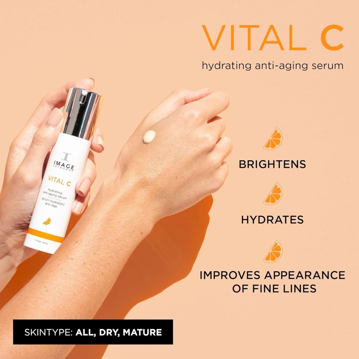 IMAGE Skincare, VITAL C Hydrating Face Serum, with Vitamin C and Hyaluronic Acid, to Brighten, Tone and Smooth Appearance of Wrinkle - Image 2