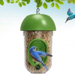 LONA Bird Feeders for Outdoors, Tube Birds Feeder Weatherproof with Multiple Hanging Methods, Wild Feeding Silo for Outside, 1 Port - Image 7