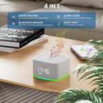 Sound Machine Alarm Clock, 32 Soothing Sounds, Night Lights Bluetooth Speaker, App Control White Noise Machine with Dimmable Clock, Noise Machine for Baby, Kids, Teens, Adult, Best Birthday Gift Ideas - Image 2