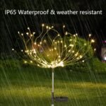 Anordsem Solar Fireworks Lights for Outdoor:Garden Light Waterproof for Yard Outside Decoration-Sparkler Stick LEDs for Pathway Lawn -Twinkle Lamp Powered Walkway Stake Party 4 Pack Warm White - Image 2