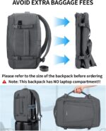 ECOHUB 17'' Travel Backpack, Personal Item Backpack with 13 Pockets, Flight Approved Carry on Backpack with USB Port & Luggage Sleeve, Travel bag for Men & Women, Water Resistant Backpack, Grey - Image 7