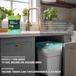 Compostable Trash Garbage bags,AYOTEE 13-15 Gallon Tall Kitchen Trash Bags,Heavy Duty Unscented 1.18Mils 55 Liter,60 Count,Strong Thicken Rubbish Waste Can Liners for Kitchen Garden Home - Image 2