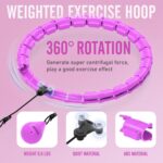 JKSHMYT Weighted Hula Circle Hoops for Adults Weight Loss, Infinity Fitness Hoop Plus Size 47 Inch, 24 Detachable Links, Exercise Hoop Suitable for Women and Beginners - Image 3