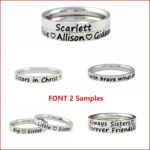 Name Ring - Custom Text Stainless Steel Band Ring, Personalized Gift for Her & Him, Couples Mother Daughter Sisters Friends, Valentines Anniversary Birthday Graduation Christmas Bridesmaids Wedding - Image 4