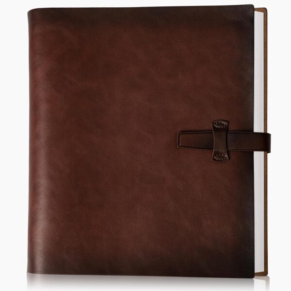 Photo Album 4x6 200 Photos, Genuine Leather Photo Albums with Writing Space with 30 Writing Paper, Travel Family Wedding Kids Graduation Ultrasound Baby Picture Album Scrapbook Photo Album (Simple)1