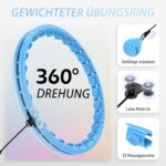 Weighted Hula Circle with 26 Links(56 Inch) for Adults Weight Loss, Infinity Fitness Hoop Plus Size, for Women Smart Exercise Equipment - Image 3