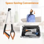 32" Grabber Reacher Tool, 2-Pack Foldable Reacher Grabber Pickup Tool with 360° Rotating Jaw & Magnet, Trash Picker Upper Grabber, Lightweight Grabbers for Seniors Heavy Duty - Image 6