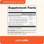 NatureWise Curcumin Turmeric 2250mg - 95% Curcuminoids & BioPerine Black Pepper Extract for Advanced Absorption - Daily Joint and Immune Health Support - Vegan, Non-GMO, 180 Count[60-Day Supply] - Image 3