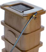 FCMP Outdoor Slim Line Design 45-Gallon Wood Grain Outdoor Home Rain Water Catcher Barrel Flat Back Container with Spigots and Mesh Screen, Brown - Image 8