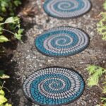 Gardener's Supply Company Recycled Rubber Swirl Stepping Stone for Garden Walkway | Outdoor Patio Décor & Lawn Pathway Landscaping | 12" Diameter x .75" H