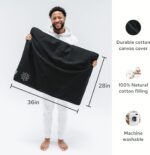 Mindful & Modern Zabuton Meditation Mat - Cotton Filled Yoga and Meditation Pad - Zabuton Meditation Cushion for Kneeling and Sitting Support - Large Rectangular Sitting Floor Pillow for Bench or Zafu - Image 6