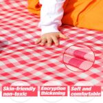 Extra Large Picnic Blanket Beach Blankets, Outdoor Foldable Waterproof Sand Mat for Beach Camping Hiking Travel Family Concerts Grass Park Music Festival Lawn Mats (Red, 80x60inch) - Image 5