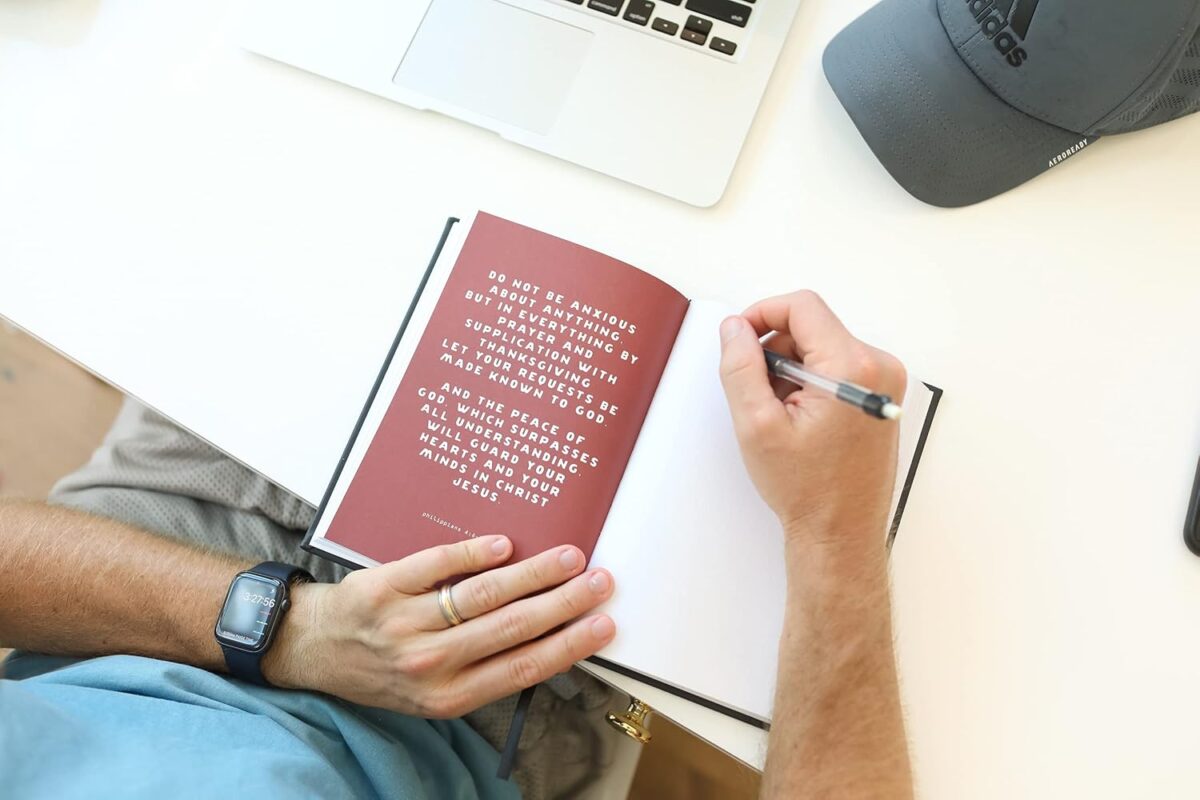 The Prayer Journal for Him: A Daily Christian Journal for Men to Practice Gratitude, Reduce Anxiety and Strengthen Your Faith (Premium Vegan Leather Hardcover) - Image 9