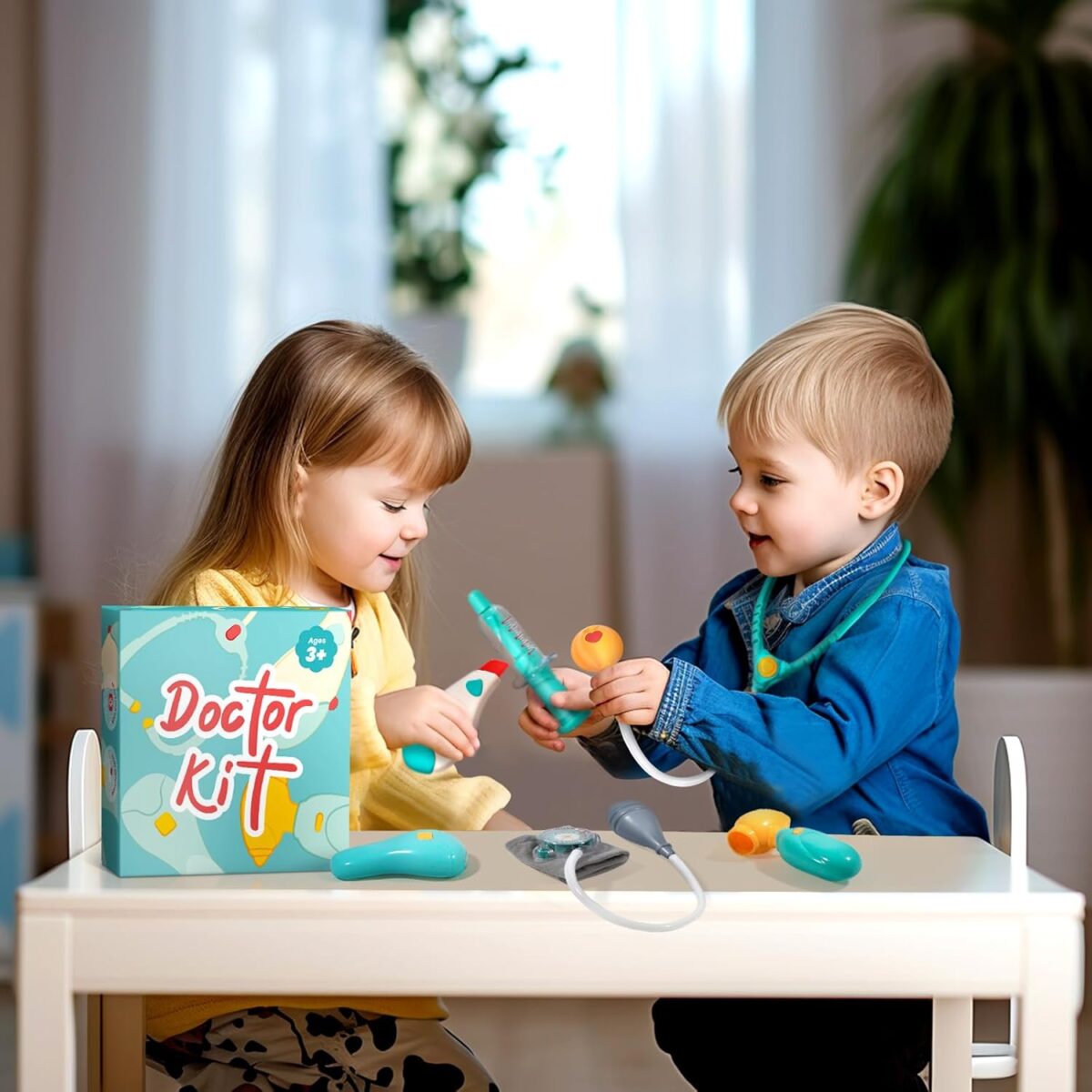 Doctor Kit for Toddlers 3-5 - Preschool Pretend Play Medical Kit with Stethoscope, Blood Pressure Cuff and Carrying Bag- Dress Up Toys for Kids Ages 3+ Years - Image 2