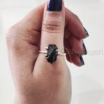 Natural Black Tourmaline Ring, Rough Tourmaline Ring, October Birthstone, Bohemian Ring, 925 Sterling Silver, Womens Ring, Christmas, Thanksgiving, Handmade, Statement Jewelry, Raw Gemstone Jewelry - Image 4