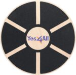 Yes4All Versatile Wooden Wobble Balance Board, Balance Trainer for Mobility Training, Standing Desk, Core Training, Exercise Balance Stability Trainer