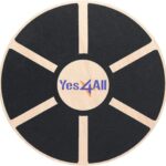 Yes4All Versatile Wooden Wobble Balance Board, Balance Trainer for Mobility Training, Standing Desk, Core Training, Exercise Balance Stability Trainer