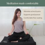 Mindful & Modern Zabuton Meditation Mat - Cotton Filled Yoga and Meditation Pad - Zabuton Meditation Cushion for Kneeling and Sitting Support - Large Rectangular Sitting Floor Pillow for Bench or Zafu - Image 2