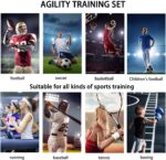 Speed Agility Training Set, Includes 1 Agility Ladder, 4 Steel Stakes, 1 Sports Headband,1 Jump Rope, 10 Disc Cones and Gym Carry Bag - Speed Training Equipment for Soccer Football Basketball - Image 8