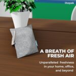 Litepak Activated Charcoal Bags Odor Absorber, (8 Pack, Large), Bamboo Charcoal, Natural Car Air Purifier, Closet Deodorizer, and Odor Eliminator For Home (8x200g) - Image 3