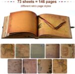 JIMBON Our Adventure Book Scrapbook Photo Album Retro Style Embossed Letter Cover Travel Diary Journal Scrap Book Kit For Couples,Memory Book For Anniversary Wedding - Image 3