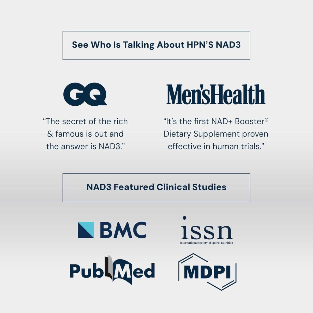 HPN Supplements NAD3 NAD+ Booster | Size 2 Month Supply | Clinically Proven & Independently Tested - Metabolic Repair | 312 mg/ Serving - 120 Capsules - Image 3