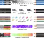 H & B 72PCS Drawing Supplies Sketching Set,Art Kit include Drawing & Colored Pencils for Adults Artists Kids.Pro Art Sketch Supplies with Sketchpad,Watercolor & Metallic Pencils - Image 3