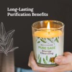 Magnificent 101 Set of 3 Long Lasting Pure Sage Smudge Candles - 42-Hour Burn, 3.5 Oz Each, Soy Wax, Sage Cleansing for House Energy, Meditation & Manifestation - Image 2
