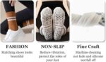Flydo Pilates Grippy Socks with Grips for Women Yoga Non Slip Long Socks for Pure Barre, Ballet,Dance Workout 2-5 Pack - Image 5