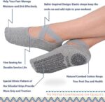 Ozaiic Yoga Socks for Women Non-Slip Grips & Straps, Ideal for Pilates, Pure Barre, Ballet, Dance, Barefoot Workout - Image 2