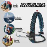 Insulated Water Bottle 40 oz, Triple Wall Vacuum Stainless Steel (Cold for 48 Hrs), Leak Proof & Non-BPA, Modern Water Flask Jug with Paracord Handle & Straw Spout Lids, Indigo/Black - Image 4