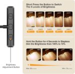 Gritin 19 LED Rechargeable Book Light for Reading in Bed with Memory Function- Eye Caring 3 Color Temperatures,Stepless Dimming Brightness,80 Hrs Runtime Lightweight Clip on Light for Book Lovers - Image 2