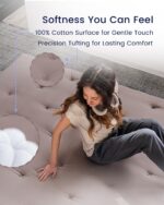 ZonLi Japanese Floor Futon Mattress Queen Size 60"x 80",100% Cotton 2.5'' Thicken Tatami Mattress,Foldable Sleeping Pad,Portable Dormitory Tatami Mat,Roll Up Floor Lounger Bed for Adult (Grey) - Image 4
