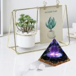Hopeseed Orgone Pyramid for Positive Energy, Orgonite Amethyst&Obsidian Healing Crystal Pyramids for Reduce Stress Chakra Reiki Healing Meditation Attracts Lucky and Success - Image 7