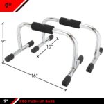 JFIT Pro Push Up Bar Stand, Set of 2 Bars - Made in Taiwan - UPDATED STYLE - 9" or 11" Options - NEW Thicker Grips and Non-Skid Feet for Enhanced Push Ups - Image 3