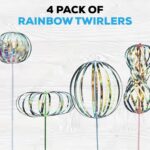 SENSORY4U Rainbow Twirler Stick - 4 Pack - Magic Party Bubble Wand - Spin Twirl Swirl and Dazzle - Fun Addicting Party Favor - Image 4