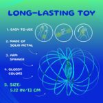 Mozi Geometric Magic Flow Bracelet - Easy to Use - 3D Bracelet Spiral Toy, Spinning Bracelet Spiral for Children and Adults (Iridescent) - Image 4