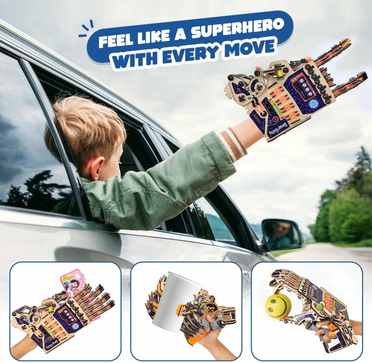 Smartivity DIY Robotic Mechanical Hand STEM Toy for Kids 8-9-10-11-12-13-14 Years Old | 2024 Parents Choice Award Winner I Birthday Gift for Boys & Girls | Engineering Kit for 8-14 Years Old - Image 5