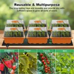 GooingTop Seed Starter Tray, 6 Pack 72 Cells Plant Grow Kit with Adjustable Humidity Vent for Mini Greenhouse Garden Germination,Bonsai Seedlings Starting Growing - Image 7