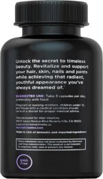 Vital Vitamins Multi Collagen Plus - with Biotin, Hyaluronic Acid, Vitamin C - Type I, II, III, V, X - for Women & Men - Hair, Skin, Nails Beauty Complex - 150 Capsules - Image 9