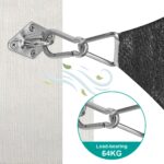 Sun Shade Sail Hardware Kit 6 Inch for Rectangle & Triangle Shade Sail Install, Stainless Steel Shade Sail Fixing Accessories for Outdoor Patio Canopy Garden, Heavy Duty Awning Attachment Set (44 Pcs) - Image 4