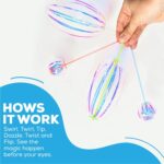 SENSORY4U Rainbow Twirler Stick - 4 Pack - Magic Party Bubble Wand - Spin Twirl Swirl and Dazzle - Fun Addicting Party Favor - Image 5