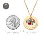 Birthstone Necklace for Mom 1 to 5 Kids Names and Birth Month Stones, Custom Family Jewelry for Women, Personalized Birthday Day, Mother's Day Gift for Wife Girlfriend, Grandma, 18k Gold Plated - Image 5